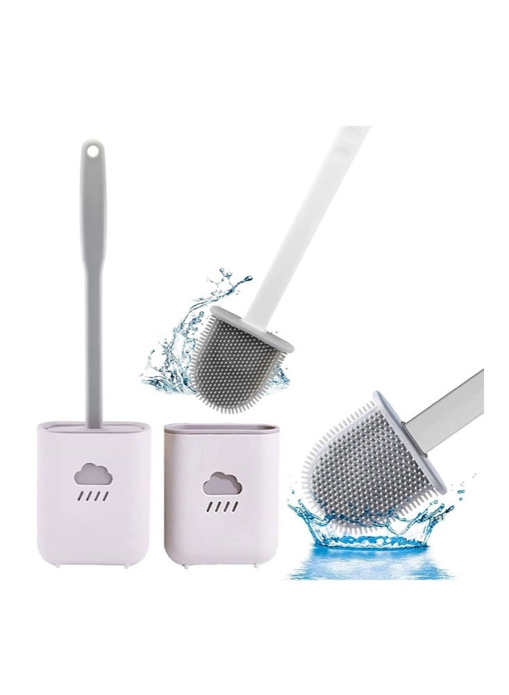 ايدا فرشاة مرحاض سيليكون مع حامل – تثبيت جداري أو أرضي، تصميم صحي وعصري - Image 3