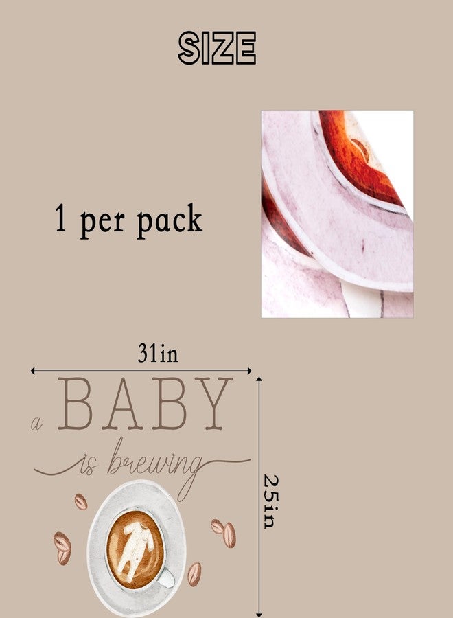 Capiont Baby is Brewing Baby Shower Decal - Coffee Theme Backdrop Decal with Baby Clothes& Coffee Bean Sign Decal for Gender Reveal Decor Party Supplies (Baby is Brewing) - Image 2