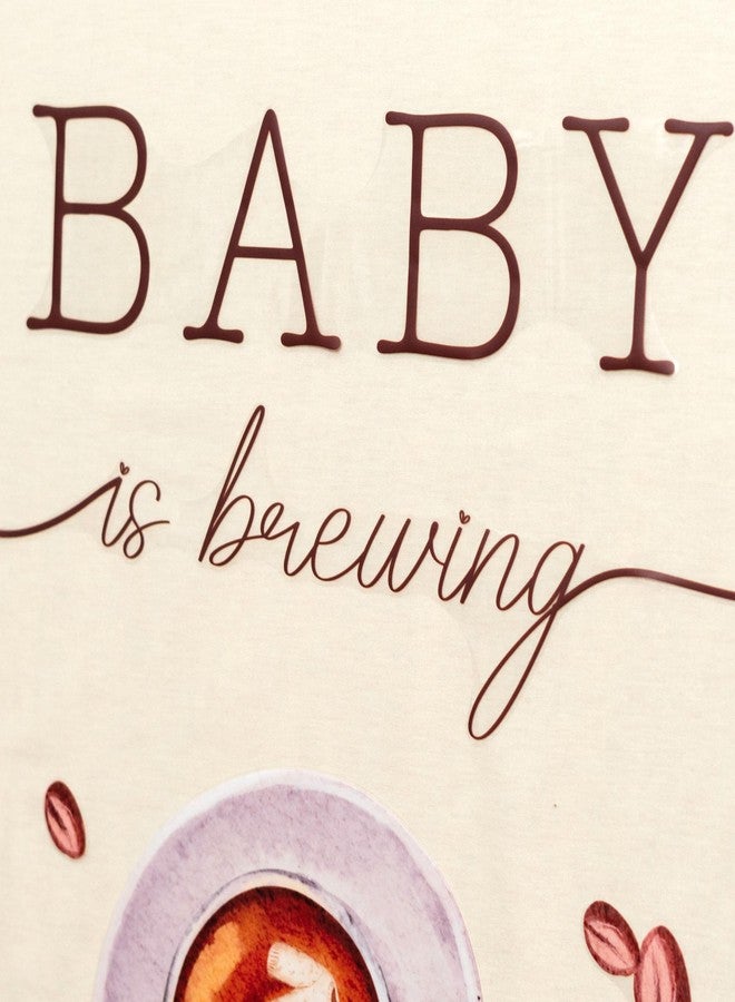 Capiont Baby is Brewing Baby Shower Decal - Coffee Theme Backdrop Decal with Baby Clothes& Coffee Bean Sign Decal for Gender Reveal Decor Party Supplies (Baby is Brewing) - Image 3