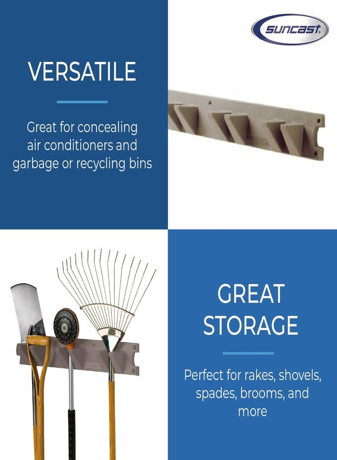 Suncast 4 Pack Wall Stud Mounted Garden Tool Hanger Organizer for Garage or Storage Space, 24 x 4.25 x 6 Inches, Holds Up to 6 Long Handled Tools - Image 4