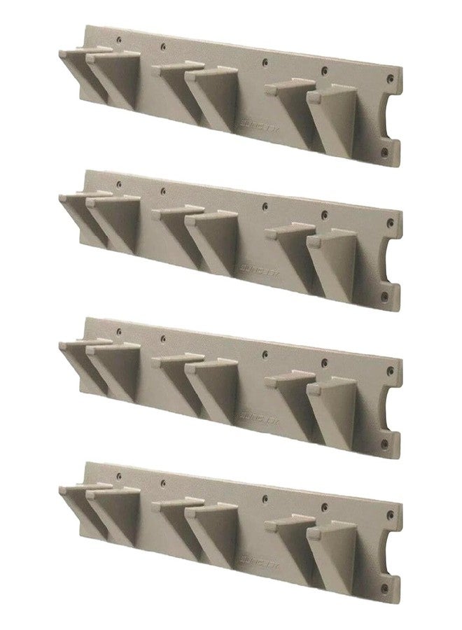 Suncast 4 Pack Wall Stud Mounted Garden Tool Hanger Organizer for Garage or Storage Space, 24 x 4.25 x 6 Inches, Holds Up to 6 Long Handled Tools - Image 1
