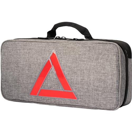 Thrive Emergency Car Kits for Vehicles - Roadside Emergency Car Kit (104 Pieces) - Car Kits for Emergency - Roadside Car Kit with Jumper Cables and Mini First Aid Kit - Gray Bag - Image 1