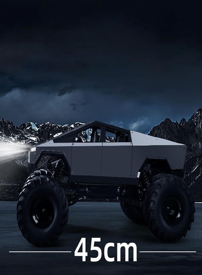 KIDIIG Cyber Style Truck Alloy RC Cars 1:8 Metal Big Remote Control Car 2.4 GHz 36KPH -4WD All Terrain RTR Trucks Aluminum Shock Climbing 35° Angles Sound&Light Effect Truck 4.3LB 21IN Gift for Kids - Image 4