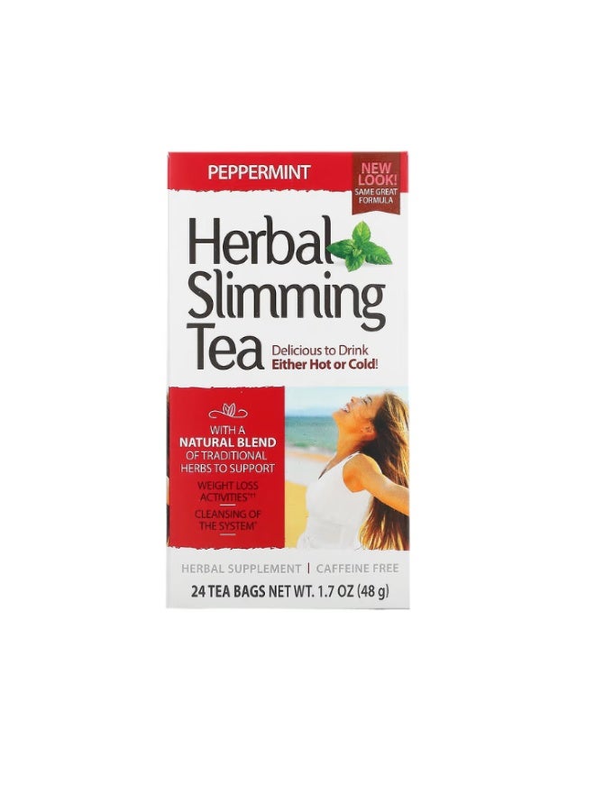21st Century Herbal Slimming Tea Peppermint Caffeine Free 24 Tea Bags48 g - Image 1