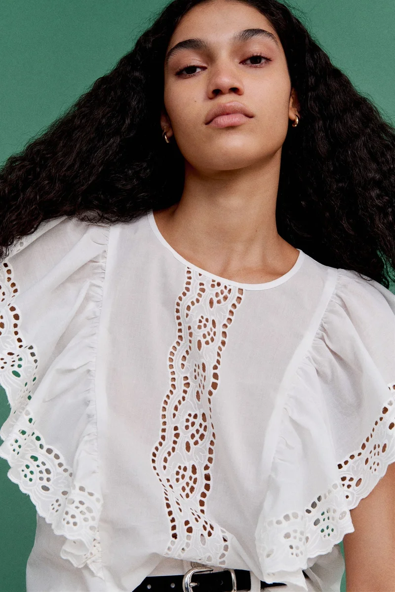 H&M Broderie anglaise blouse