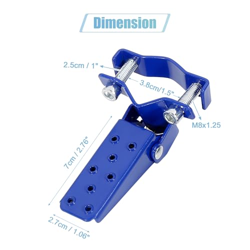 F FIERCE CYCLE 1 Pair 8mm Stainless Steel Universal Motorcycle Folding Rearsets Rear Footrest Footpeg Pedal Peg Bike Bicycle Cycling Blue - Image 2