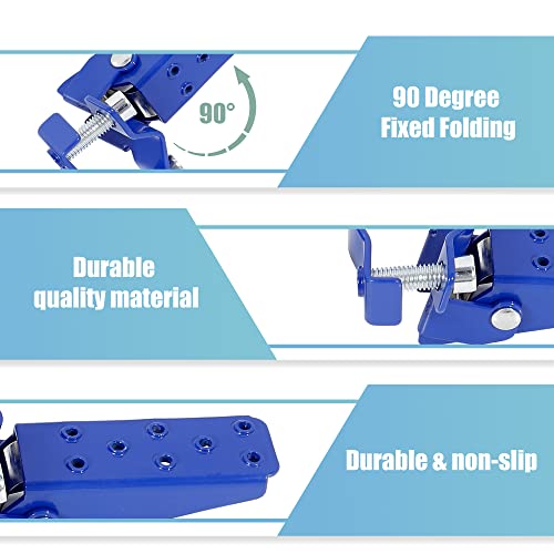 F FIERCE CYCLE 1 Pair 8mm Stainless Steel Universal Motorcycle Folding Rearsets Rear Footrest Footpeg Pedal Peg Bike Bicycle Cycling Blue - Image 4