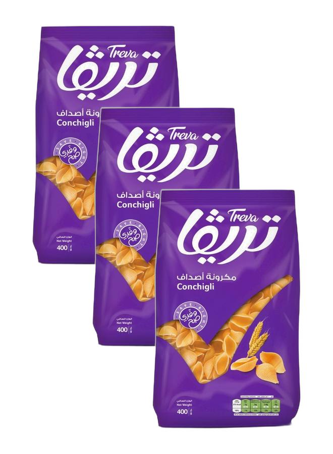 Treva Macaroni Conchigli 400grams, Bundle of 3 - Image 1