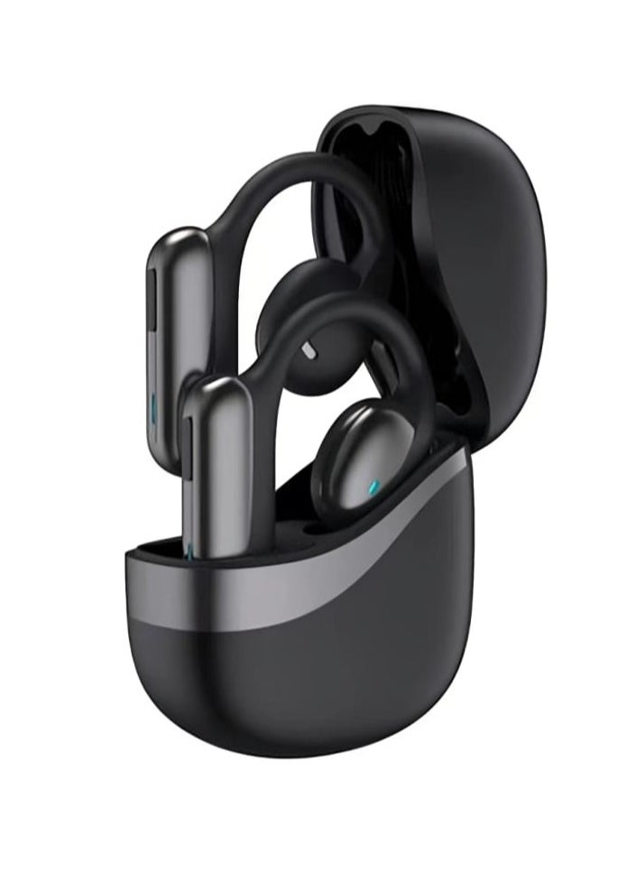 Bluetooth Open Wireless Earphone Bone Conductor TWS Earphone with Built-In Microphone and Bluetooth 5.3 Black