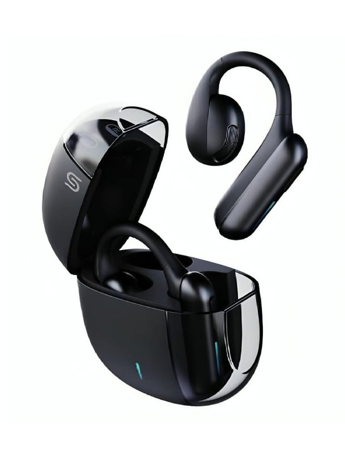 Bluetooth Open Wireless Earphone Bone Conductor TWS Earphone with Built-In Microphone and Bluetooth 5.3 Black