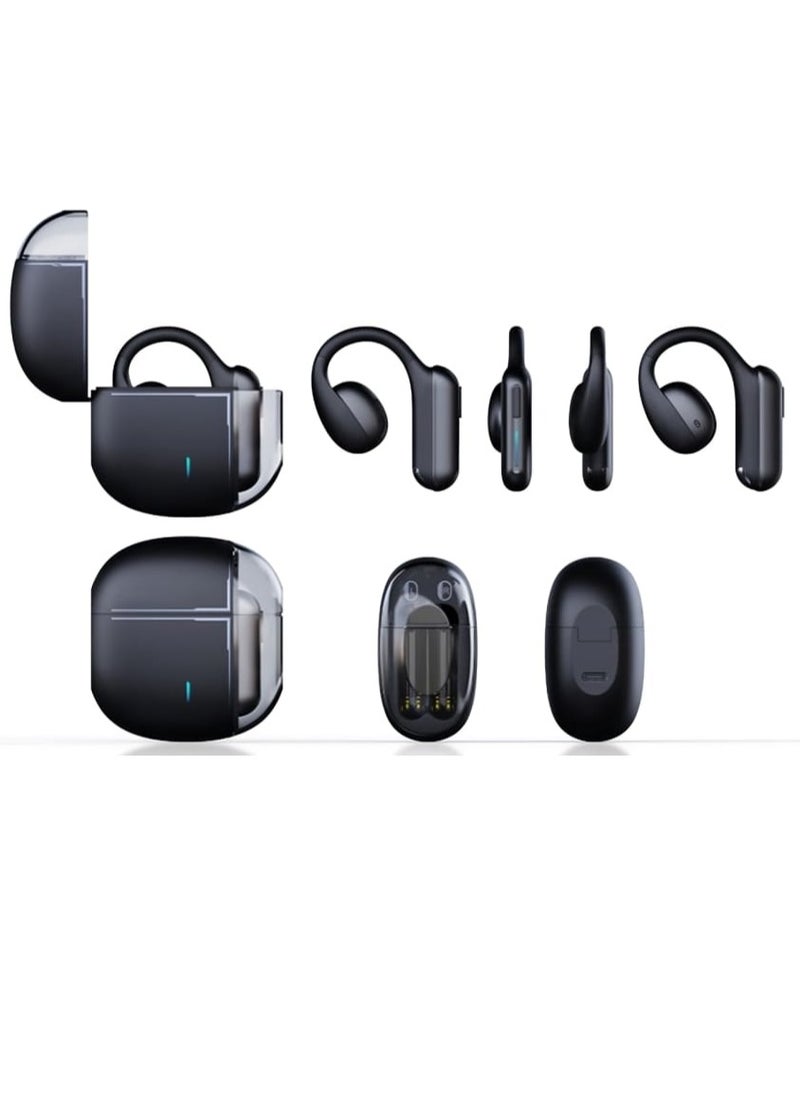 Bluetooth Open Wireless Earphone Bone Conductor TWS Earphone with Built-In Microphone and Bluetooth 5.3 Black