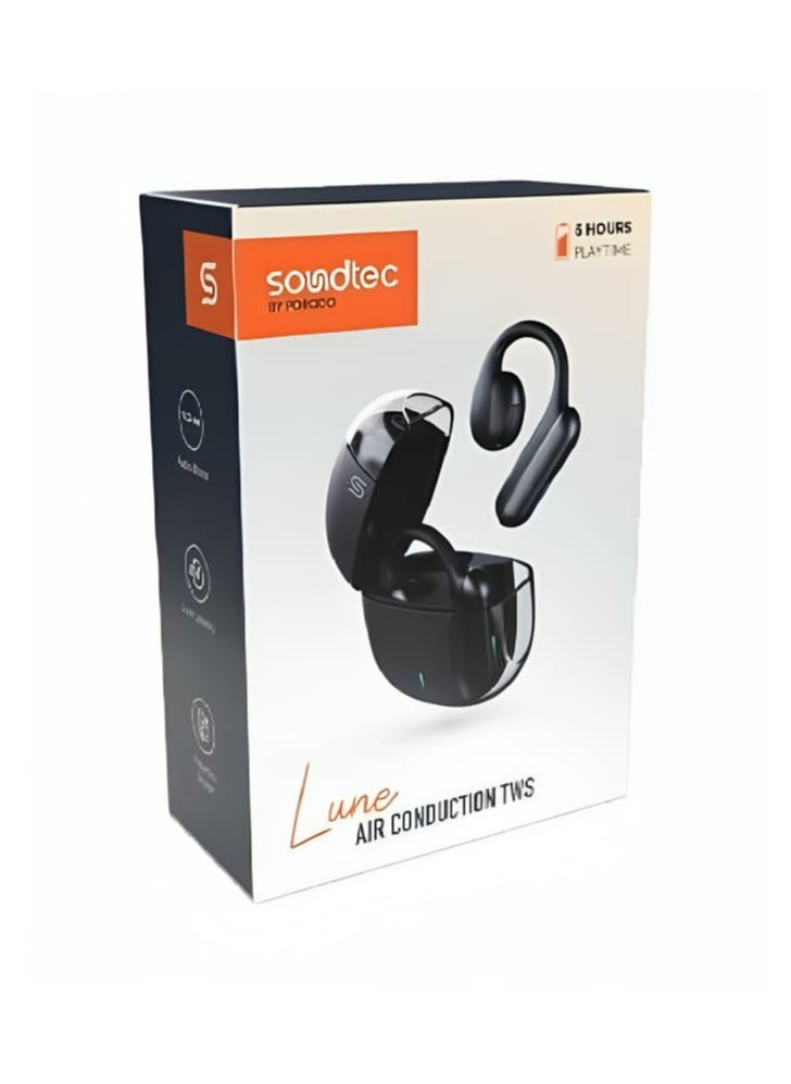 Bluetooth Open Wireless Earphone Bone Conductor TWS Earphone with Built-In Microphone and Bluetooth 5.3 Black