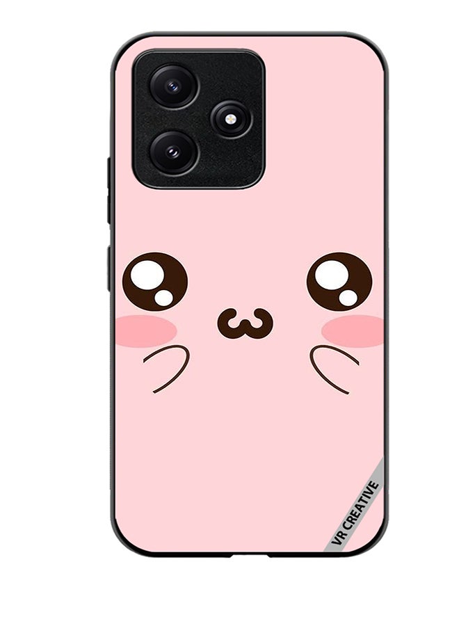 VR CREATIVE Protective Case Cover For Xiaomi Poco M6 Pro 5G Cute Eyes Pink Design Multicolour - Image 1