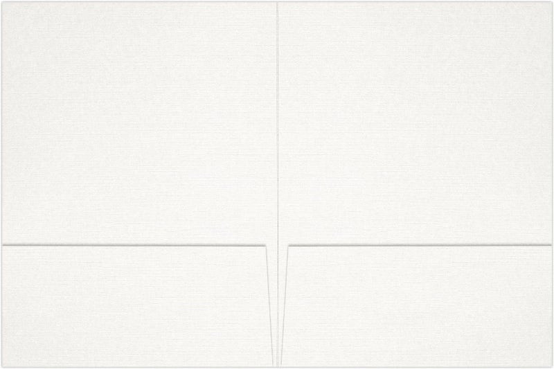 LUXPaper 9" x 12" Presentation Folders | Two Pocket | White Linen | 100lb. Cover | 10 Qty - Image 2