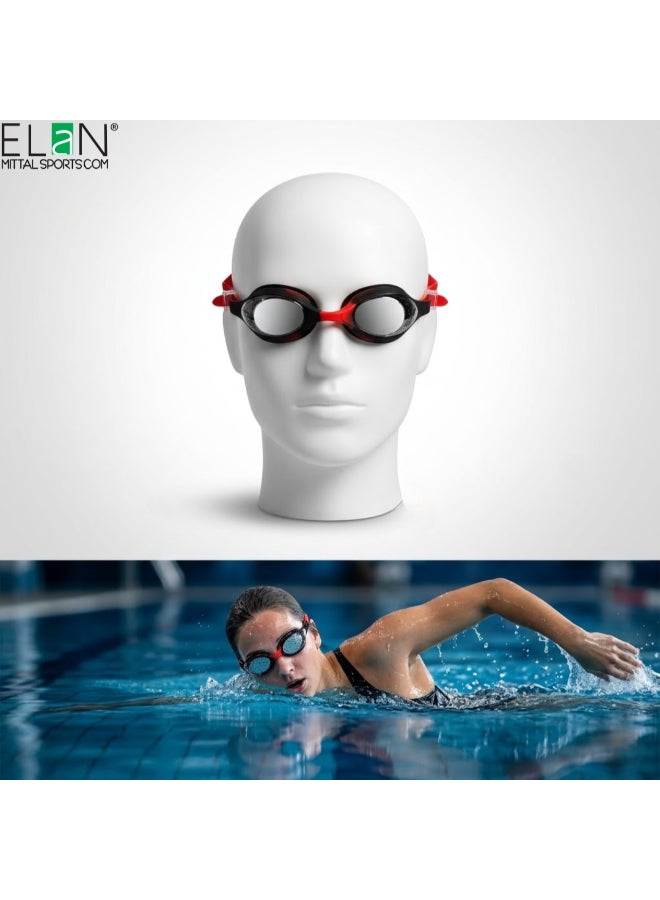 ELAN Morex Children’s Swimming Goggles, Black, Vacuum Fit No-Leak Technology, Soft 100% Silicone Seal & Wide View Anti-Fog Lens, UV Protected Youth Eyewear for Swim Lessons, Racing & Training - Image 1