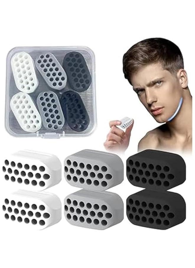 Gonice Jaw Exerciser, 6 Pcs Silicone Jawline Exerciser for Men & Women, Powerful Jaw Strengthener, Jaw Shaper for Slims and Tones, Face Jaw Toner for Defined Jawline  - Image 1
