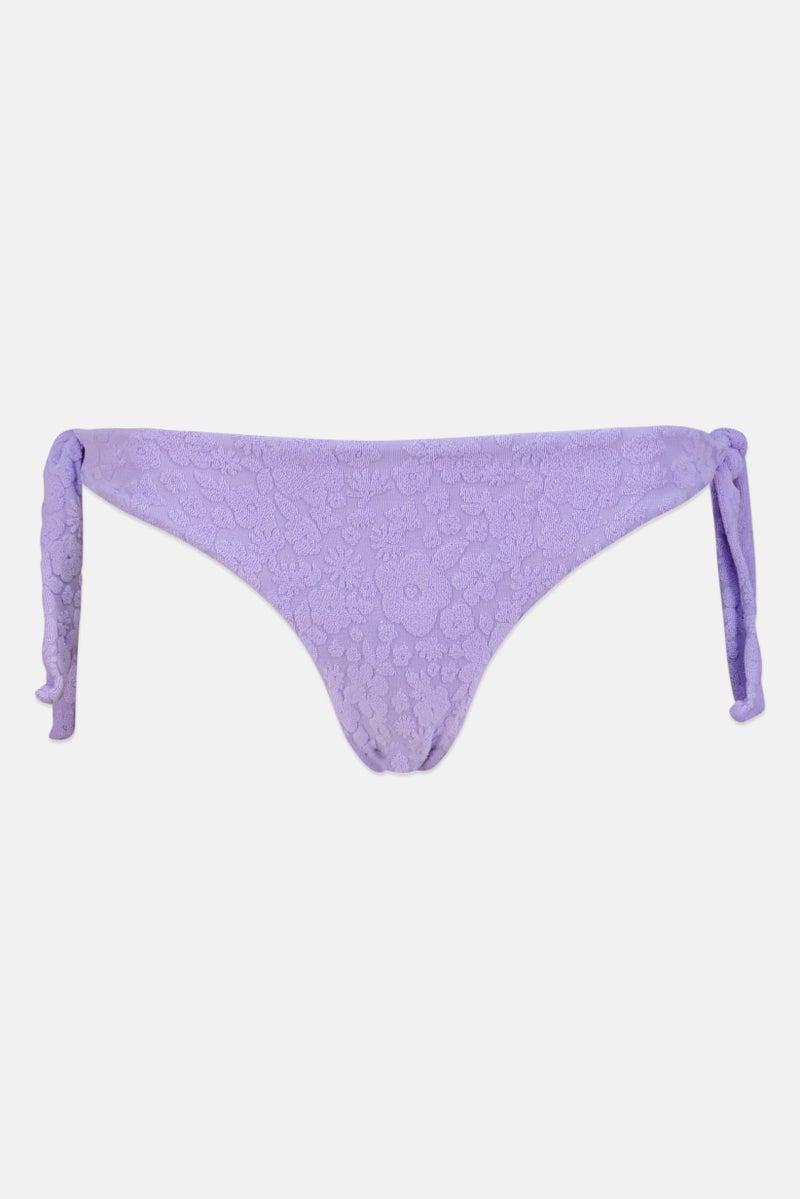 Lefties Women Textured Bikini Bottom, Purple - Image 2