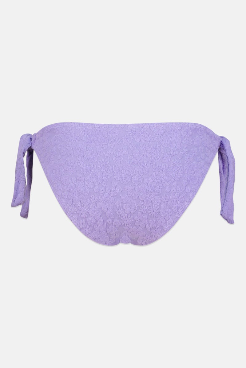 Lefties Women Textured Bikini Bottom, Purple - Image 3