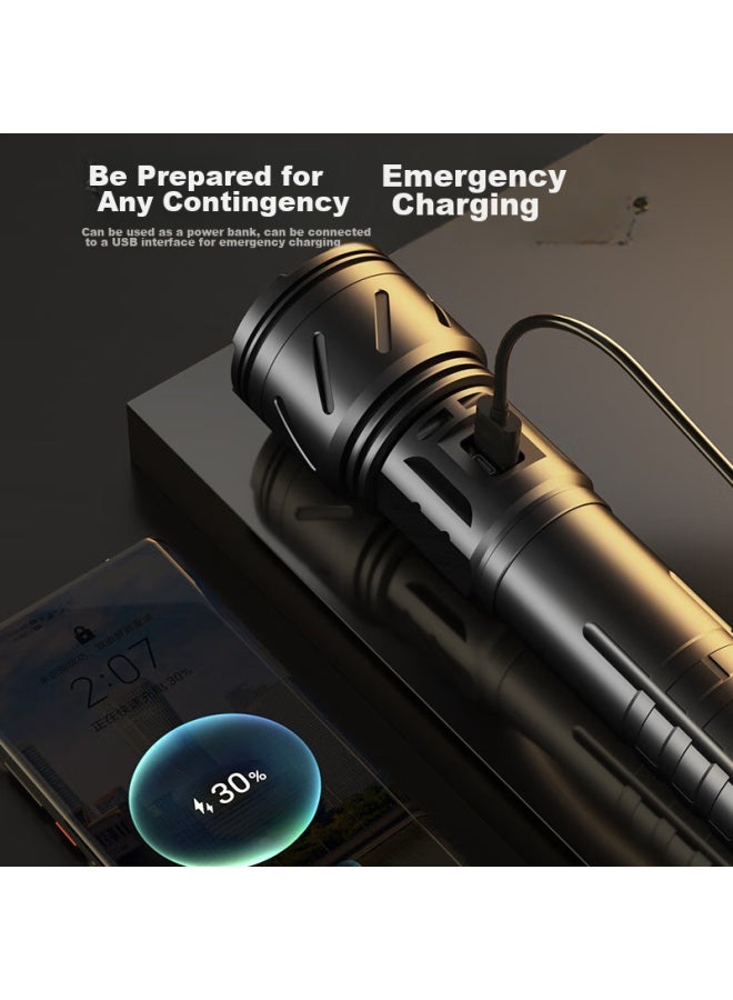 Skyfire Flashlight, Sky-piercing Beam, High-intensity Zoomable Long-range Searchlight, Laser Long-range Outdoor And Home Portable, 40000mah - Image 4