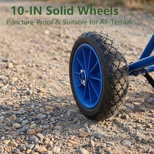 Nooew Newcod Kayak Cart, Kayak Dolly with 10" Airless Tire for Carrying Kayak Canoe SUP Paddle Board - Image 4