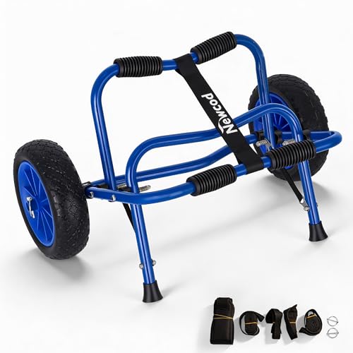 Nooew Newcod Kayak Cart, Kayak Dolly with 10" Airless Tire for Carrying Kayak Canoe SUP Paddle Board - Image 1