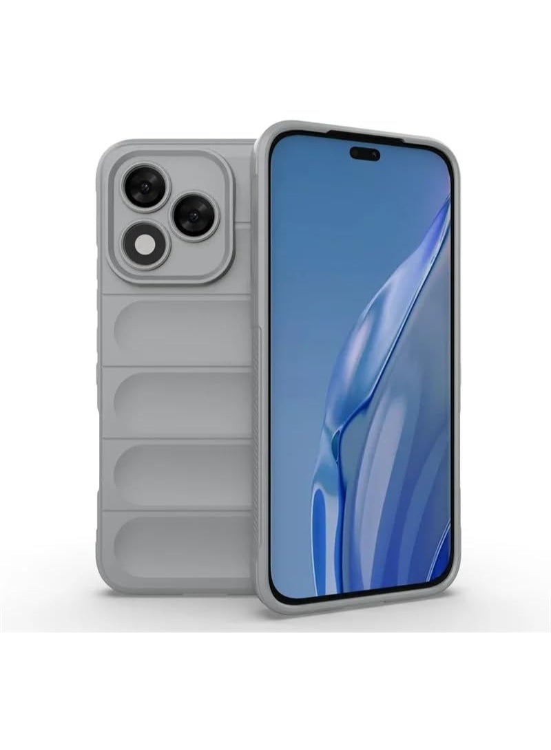 جراب متوافق مع Honor 400 Lite 5G، جراب مرن من مادة TPU السيليكونية مع وسادة هوائية مضادة للصدمات ومضادة للانزلاق ومضادة للصدمات لهاتف Honor 400 Lite (رمادي) - Image 1