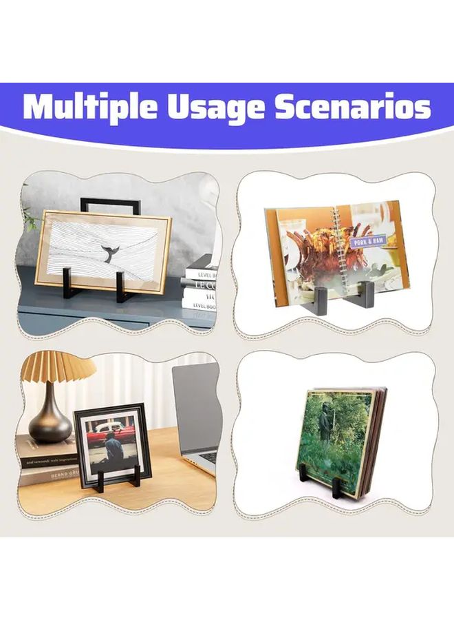 Black Heavy Duty Metal Record Display Stand Set With 5 Accessories For Albums Books - Image 5