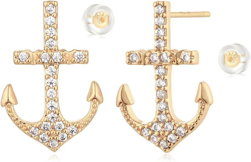 MYEARS Women Earrings Gold Stud 14K Small Simple Hypoallergenic Everyday Jewelry - Image 1