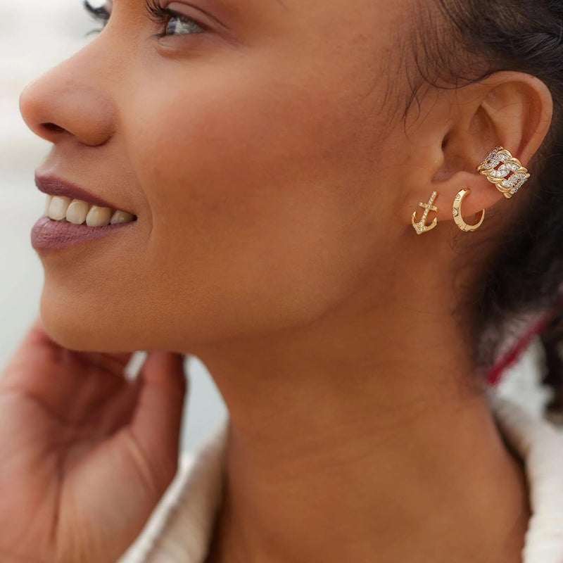 MYEARS Women Earrings Gold Stud 14K Small Simple Hypoallergenic Everyday Jewelry - Image 3
