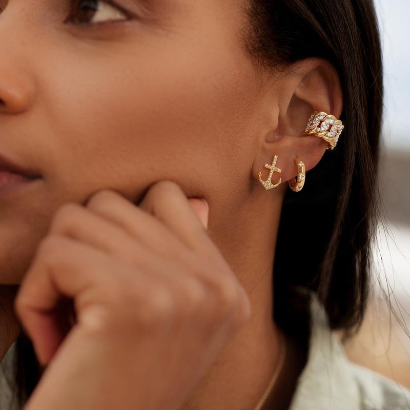 MYEARS Women Earrings Gold Stud 14K Small Simple Hypoallergenic Everyday Jewelry - Image 2