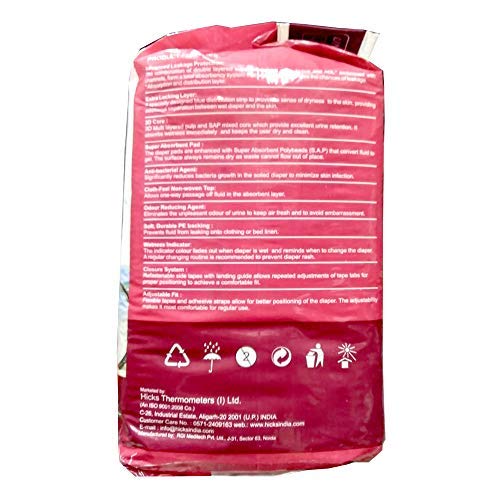 HICKS Freedom Unisex Adult Diapers 10 Pcs (L (38"-60" / 97Cm-152Cm)) - Image 3