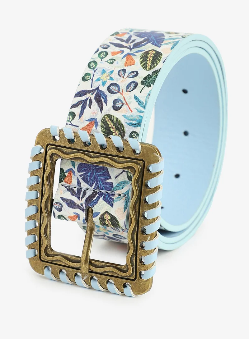 صوص هاوت Blue Printed Waist Belt