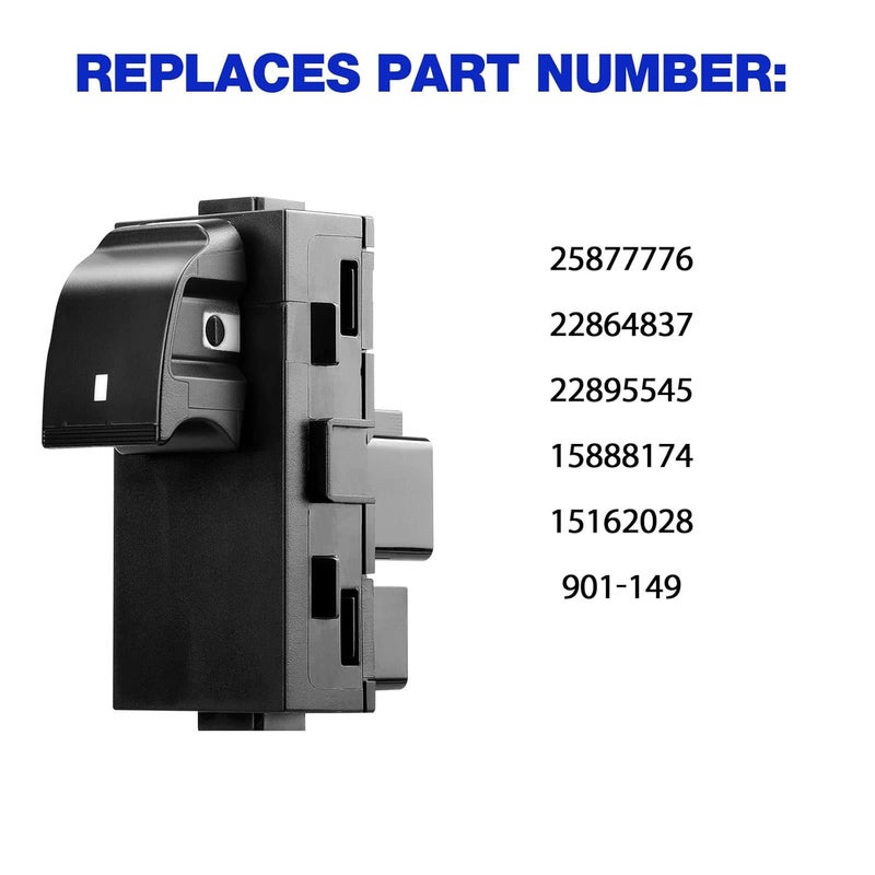 LCWRGS 3pcs Power Window Control Switch for Chevy & GMC - Image 3