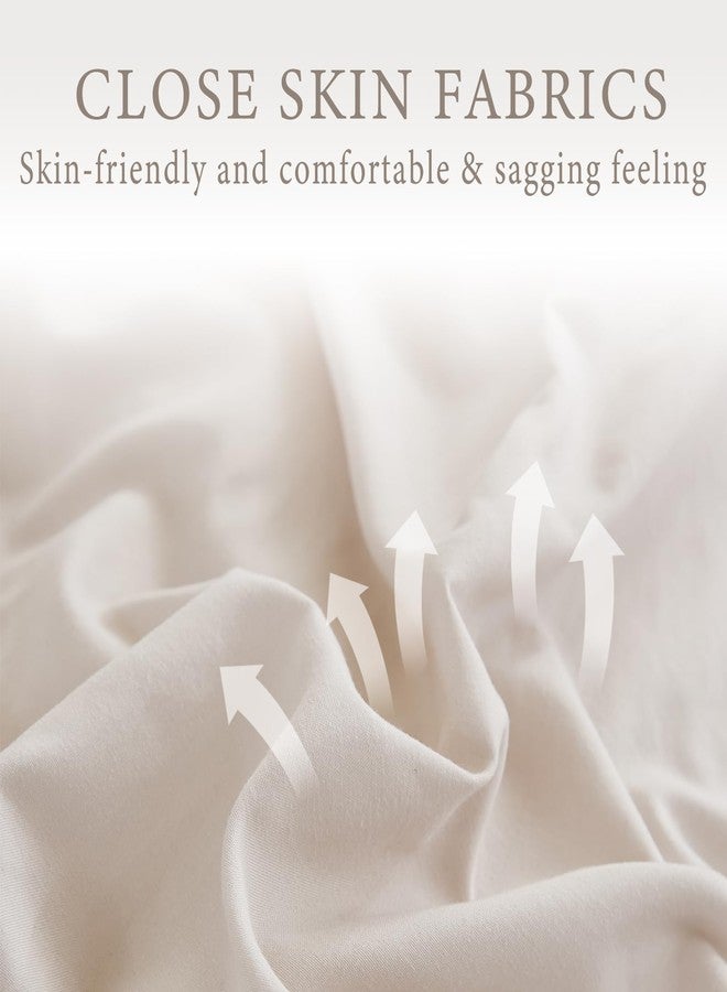 Herside Beige Ruffle Comforter Set Queen Size,Boho Shabby Chic Bedding Sets, Soft Fluffy Comforters Sets for All Season,Vintage Ruffled 3 Pcs Microfiber Lightweight Quilt Set Gift for Women Girls - Image 5