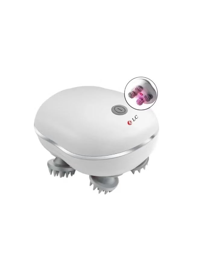 ال سي جهاز تدليك ذكي لفروة الرأس | سبا منزلي يومي بلمسة زر | جهاز تدليك عميق للرأس والشعر وفروة الرأس مع أوضاع متعددة وعقد سيليكون ناعمة - Image 4