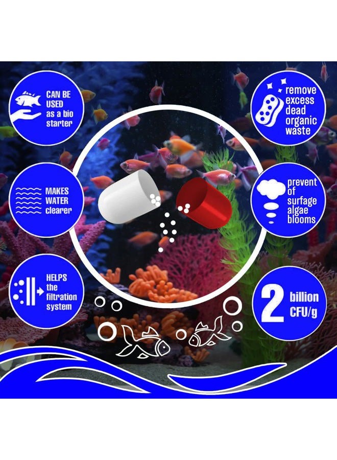 Beseder Bio Starter. Aquarium Booster. Fish Tank Water Cleaner. Digester of Excess nutrients. Makes Water Healthy, Reduces The Amount of Nitrite and Ammonia. Reduces The Need for Aquarium Cleaning. - Image 2