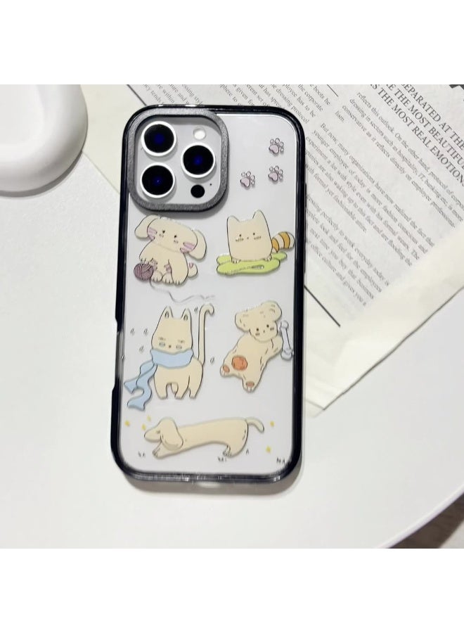 NIBEMINENT Cute Spring Kitten Protective TPU Case Cover For iPhone 15 Pro Max Clear - Image 2