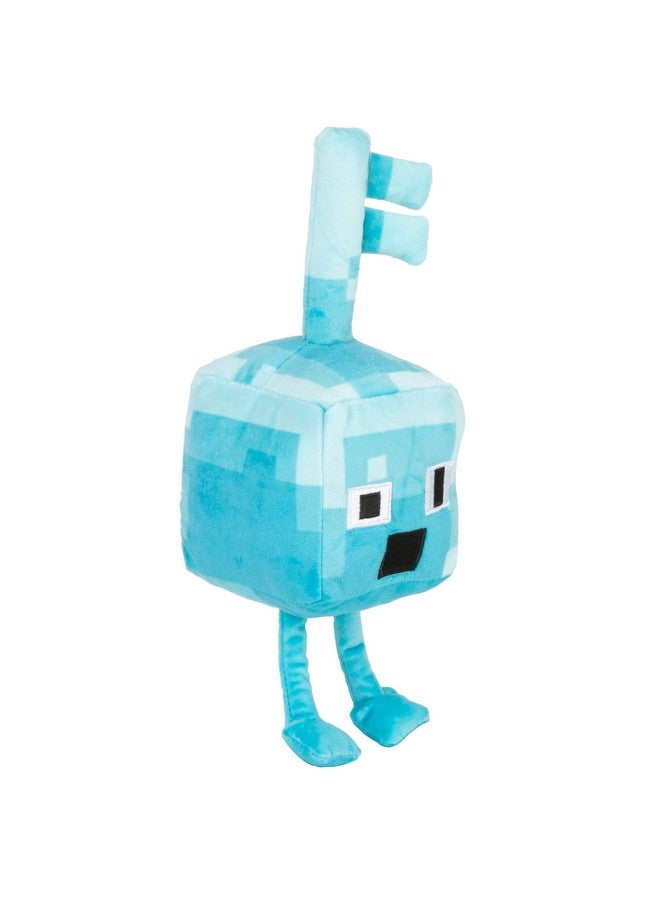 JINX Minecraft Dungeons Happy Explorer Diamond Key Golem Plush Stuffed Toy, Blue, 7" Tall