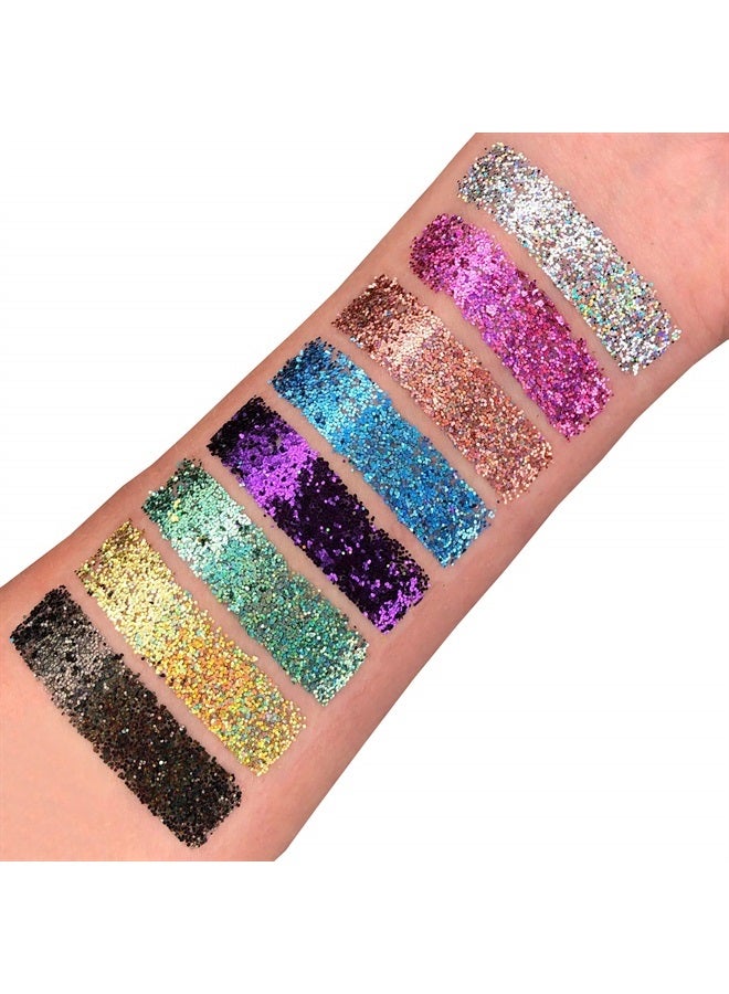 Moon Glitter هولوجرافيك جليتر شاكرز 100% جليتر تجميلي للوجه والجسم والأظافر والشعر والشفتين - 0.17 أونصة - ذهبي - Image 2