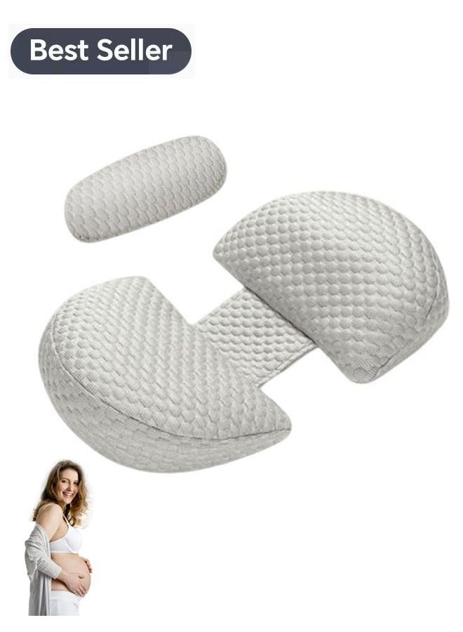 Removable and Adjustable Double Wedge Maternity Pillow For Pregnant Women Supporting Back - Image 1