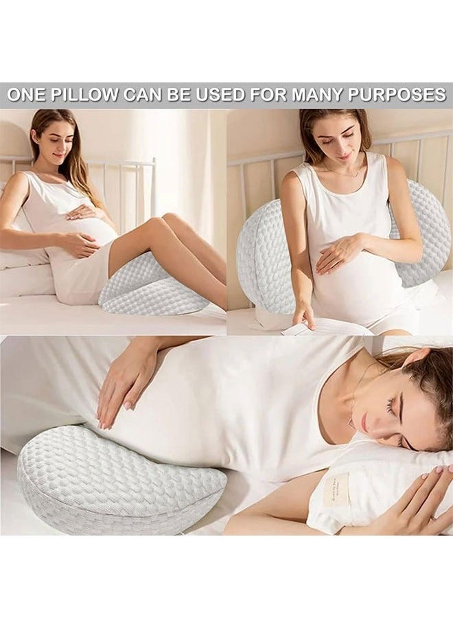 Removable and Adjustable Double Wedge Maternity Pillow For Pregnant Women Supporting Back - Image 2