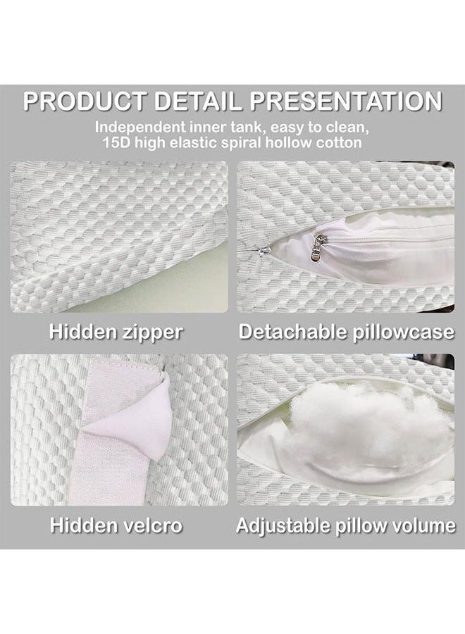 Removable and Adjustable Double Wedge Maternity Pillow For Pregnant Women Supporting Back - Image 4