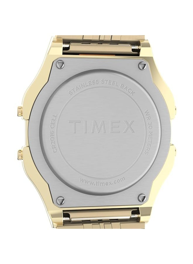 تيميكس ساعة TIMEX 80 Tonneau الرقمية للجنسين - ميناء رمادي، 34 مم - TW2R79200UJ - Image 1