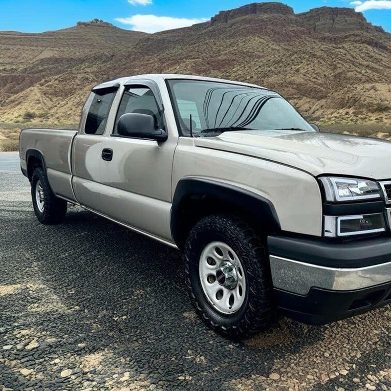 Darodcar Side Window Visors Rain Guards Wind Deflectors for 1999-2006 Silverado/Sierra Extended Cab - Image 3