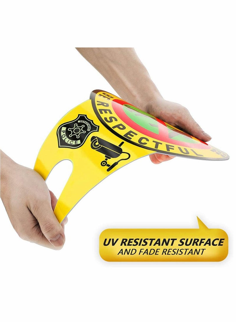 KASTWAVE 2 Pieces No Poop Dog Signs No Poop and Pee Sign Luminous Be Respectful Sign Yard Dog Sign with Stake Glow in the Dark Dog Signs - Image 4