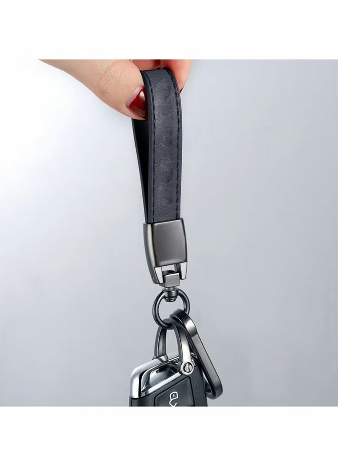 Bikte Genuine Leather Key Chain Suit with screwdriver for Jeep Car Fob Keychain Wrangler Compass Cherokee Renegade Patriot Grand Commander