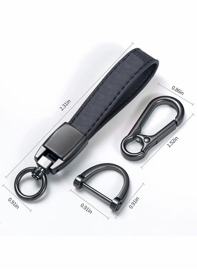 Bikte Genuine Leather Key Chain Suit with screwdriver for Jeep Car Fob Keychain Wrangler Compass Cherokee Renegade Patriot Grand Commander
