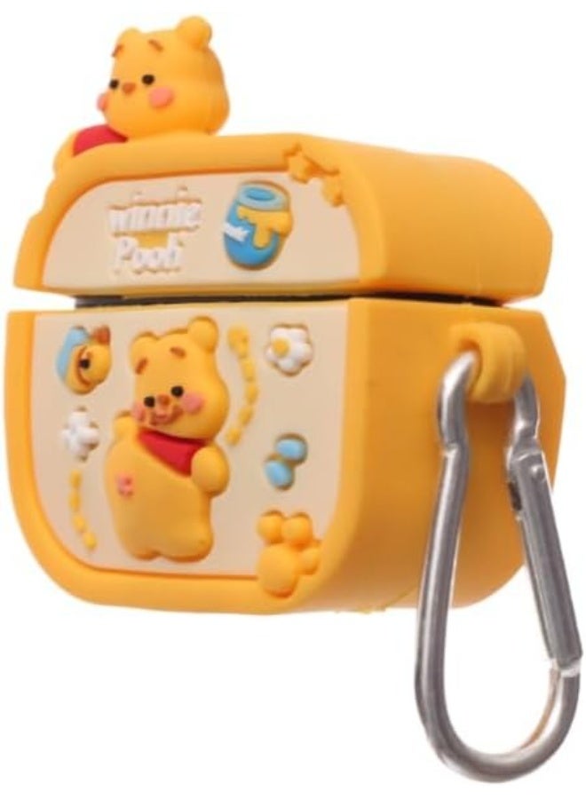 جراب ناعم من السيليكون المقاوم للصدمات لأجهزة Apple Airpods 3 جراب جديد ثلاثي الأبعاد لطيف بتصميم كرتوني إبداعي مع سلسلة مفاتيح - Image 3