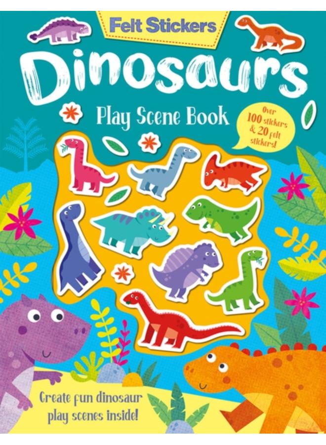 Felt Stickers Dinosaur Play Scene Book 