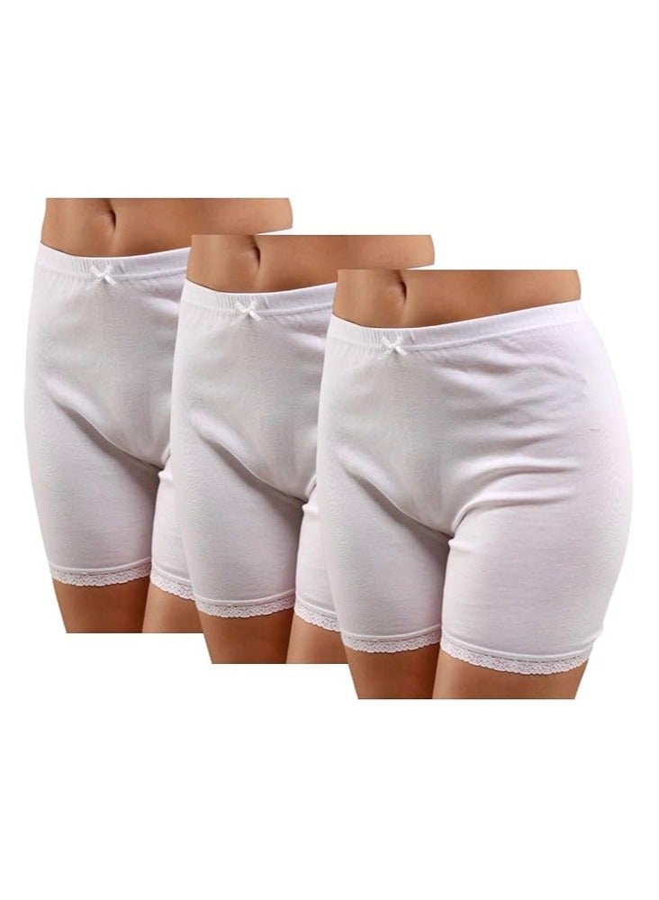 Everyone (PACK OF 3)Girls White Brief cotton underwear boxer brief soft combed cotton shorts for kids girl(15-16 years) - Image 1